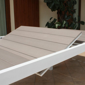 Tavolo allungabile rettangolare da esterno struttura in alluminio e piano in polywood - Penta