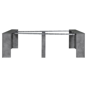 Tavolo consolle allungabile con 4 prolunghe da 54 cm a 252 cm in legno nobilitato spessore 25mm con guide in metallo