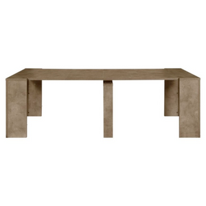 Tavolo consolle allungabile con 4 prolunghe da 54 cm a 252 cm in legno nobilitato spessore 25mm con guide in metallo