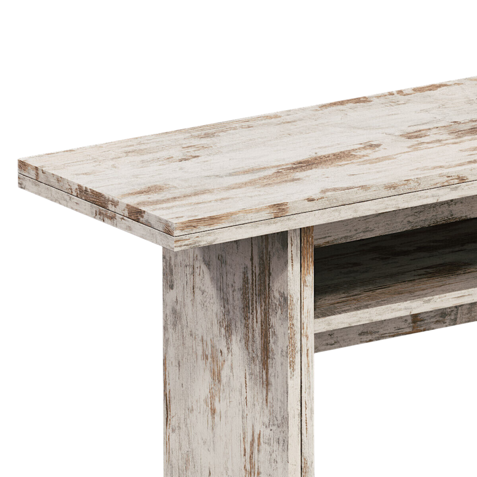Tavolo consolle salvaspazio a ribalta design moderno in legno vintage - Oplà