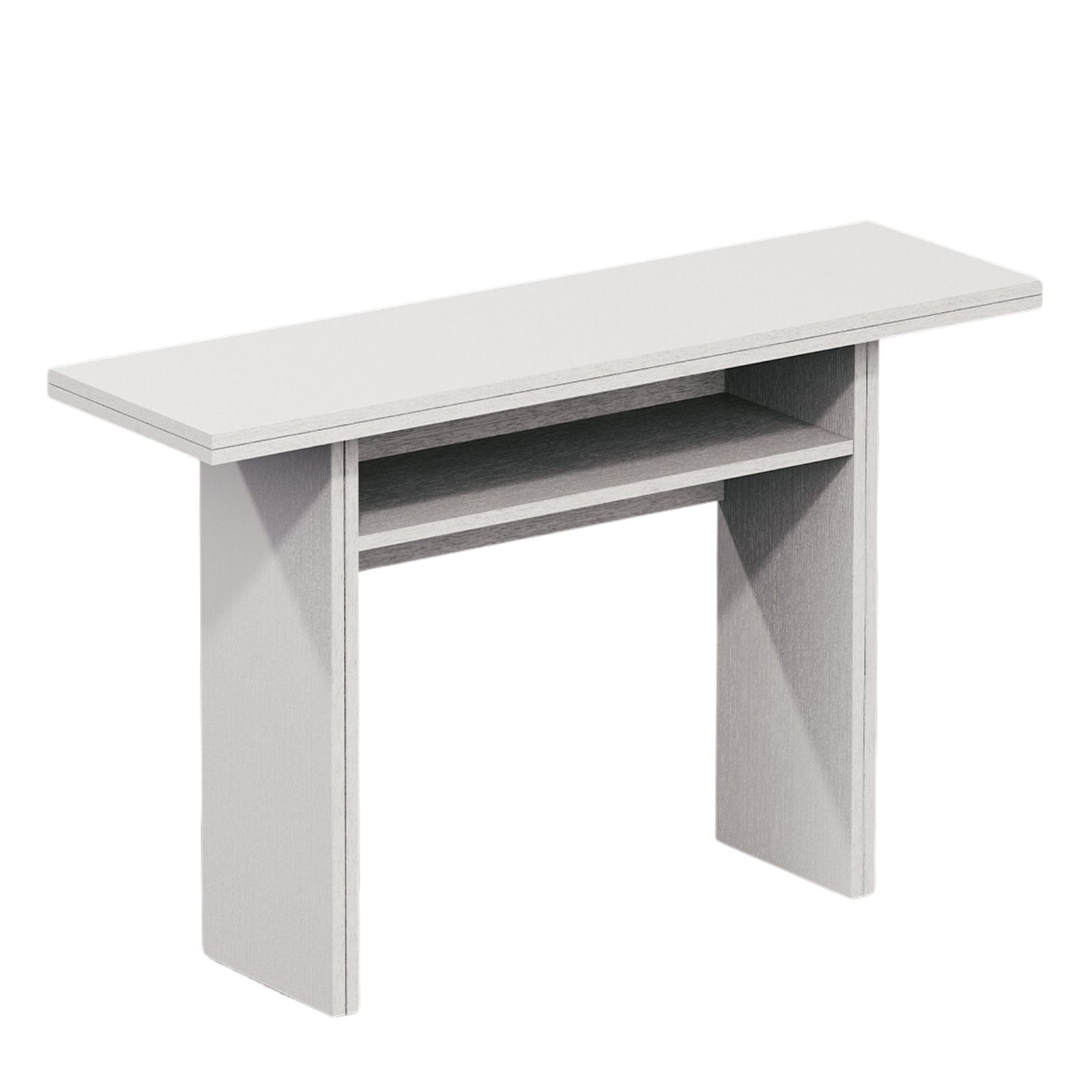 Tavolo consolle salvaspazio a ribalta design moderno in legno bianco - Oplà