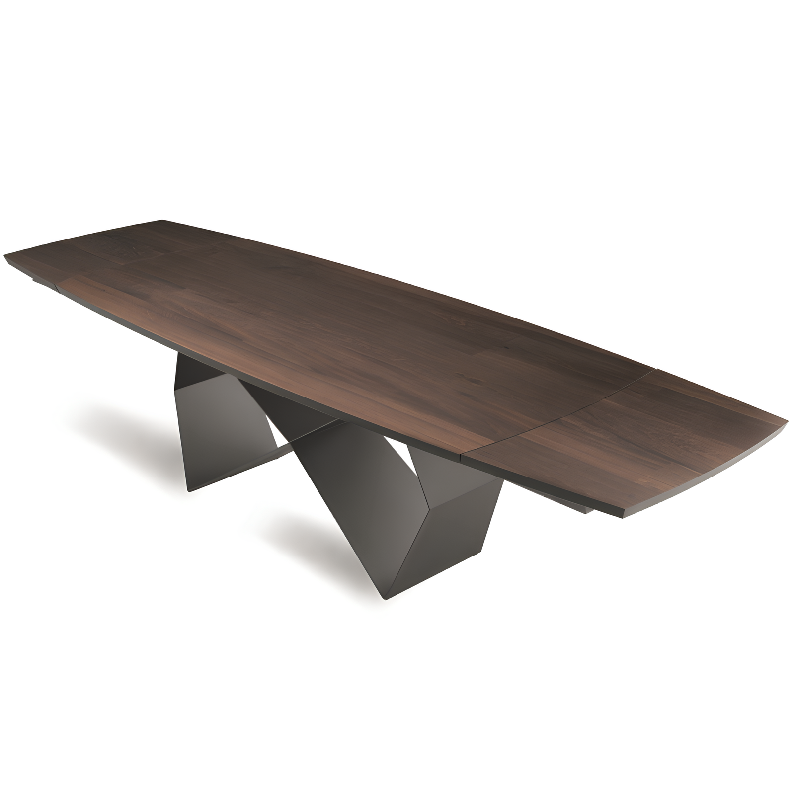 Tavolo da pranzo allungabile 200/300x75h piano in rovere impiallacciato e base in metallo - Arcad P