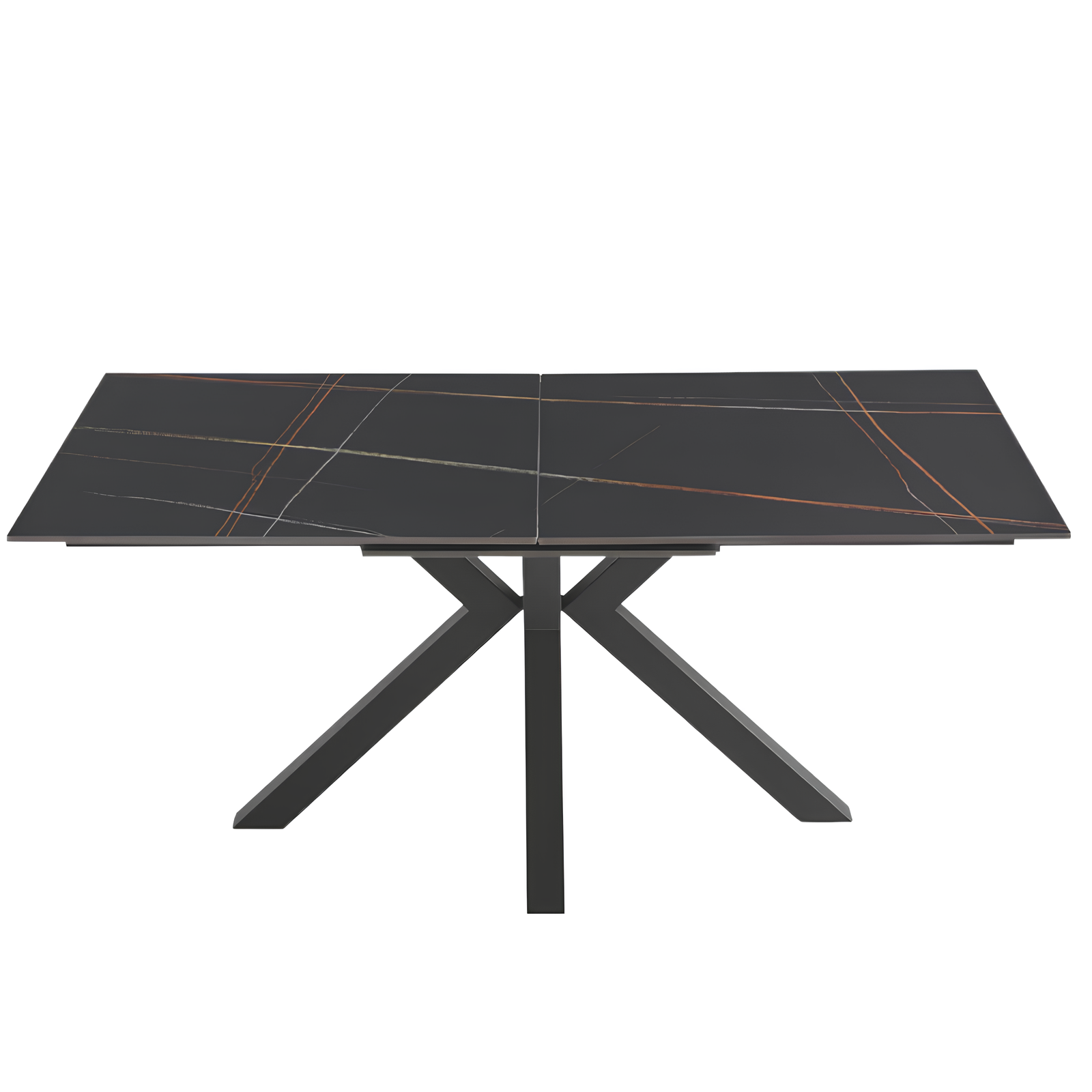 Tavolo allungabile 180/240x76h in pietra sintetizzata base metallo - Liora