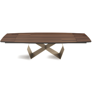 Tavolo da pranzo allungabile 200/300x75h piano in rovere impiallacciato e base in metallo - Arcad P