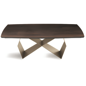 Tavolo da pranzo allungabile 200/300x75h piano in rovere impiallacciato e base in metallo - Arcad P