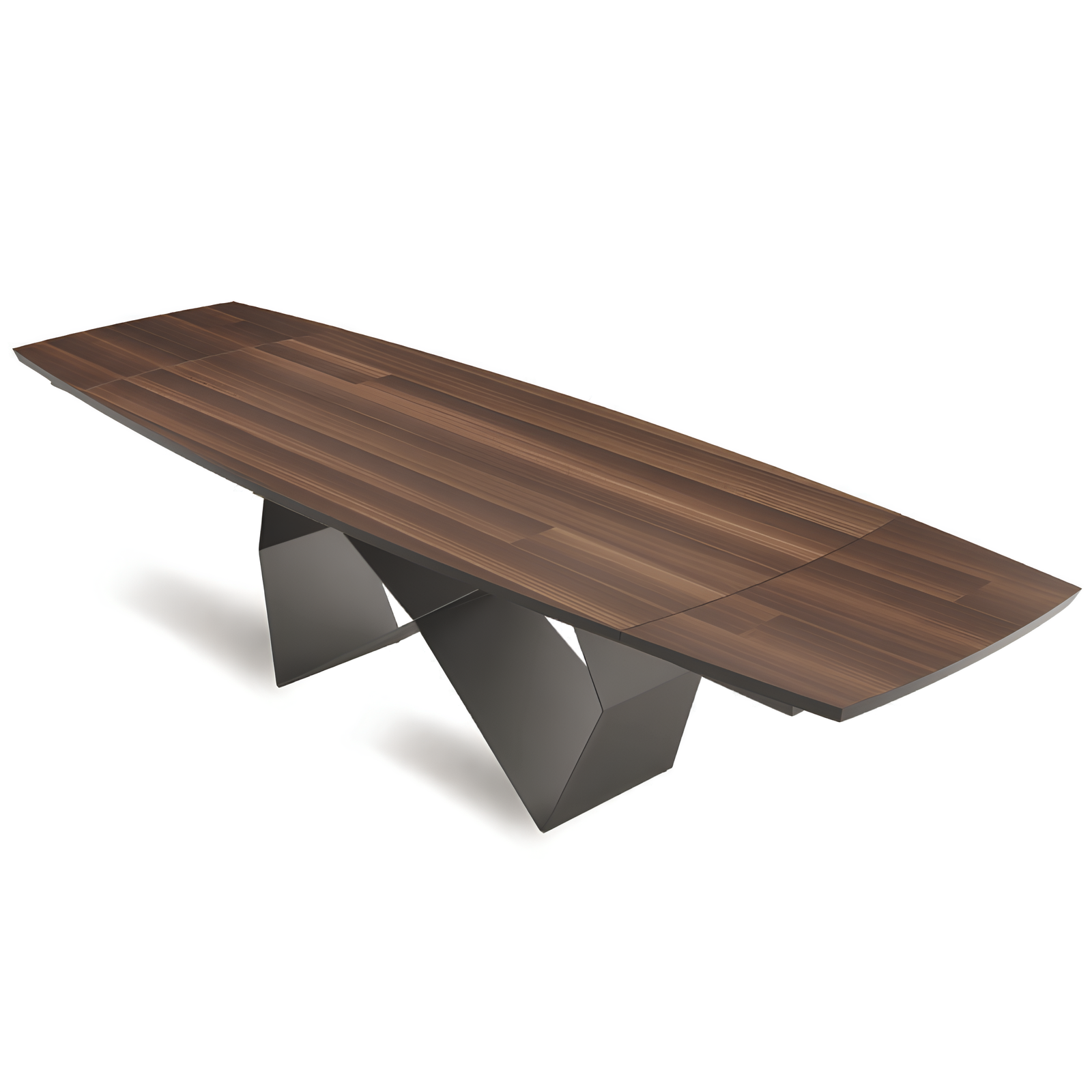 Tavolo da pranzo allungabile 200/300x75h piano in rovere impiallacciato e base in metallo - Arcad P