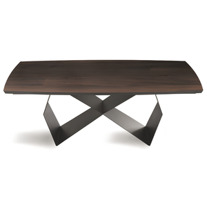 Tavolo da pranzo allungabile 200/300x75h piano in rovere impiallacciato e base in metallo - Arcad P