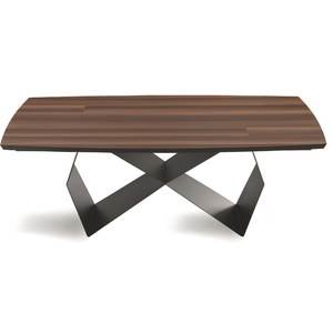 Tavolo da pranzo allungabile 200/300x75h piano in rovere impiallacciato e base in metallo - Arcad P
