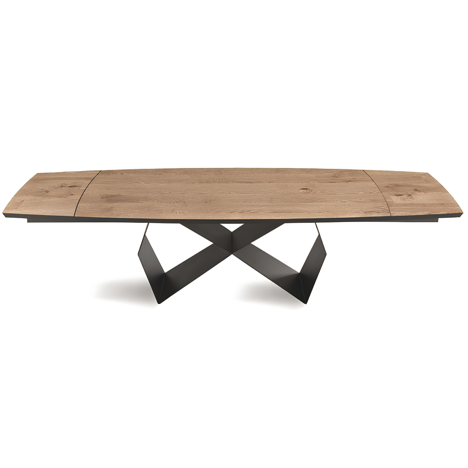 Tavolo da pranzo allungabile 200/300x75h piano in rovere impiallacciato e base in metallo - Arcad P