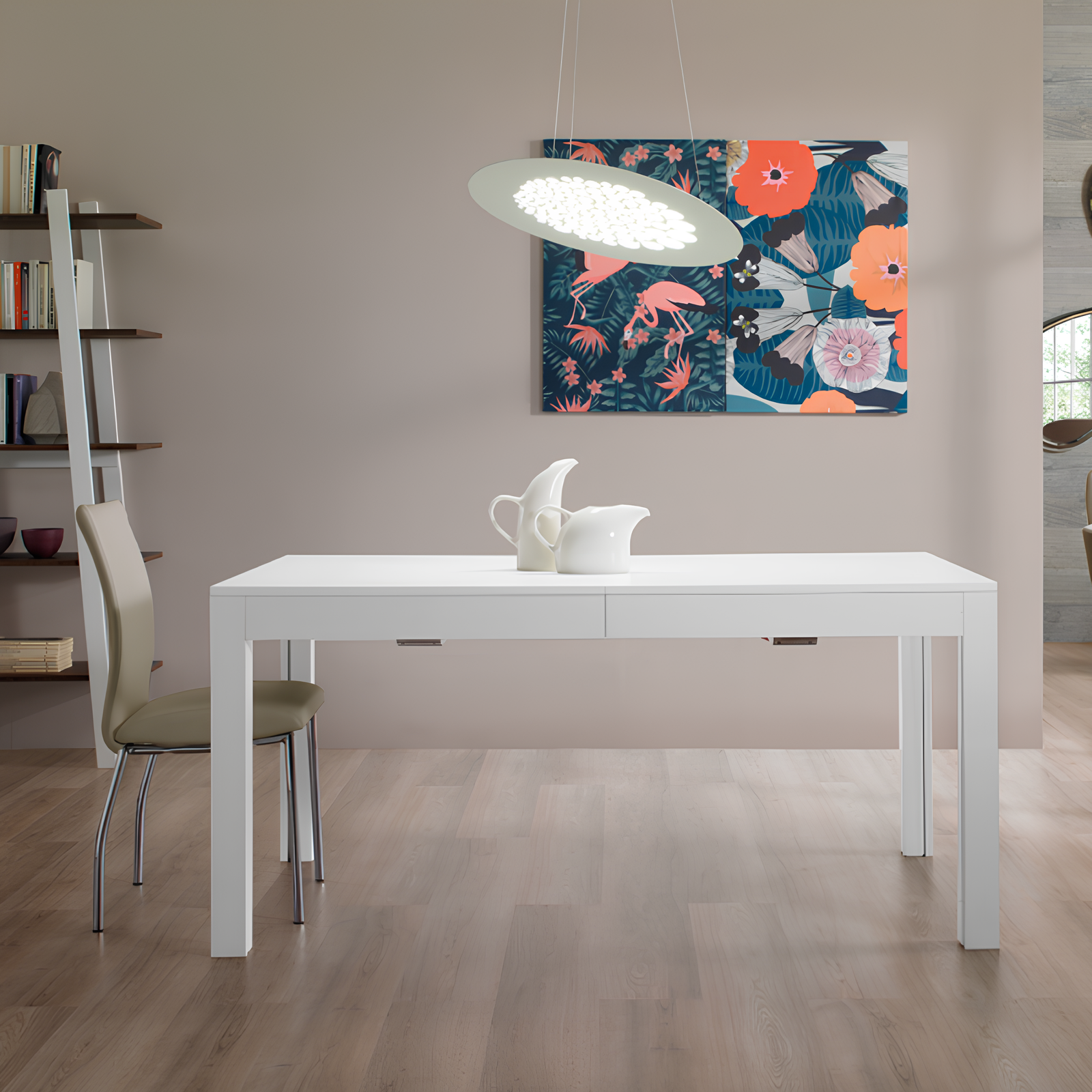 Tavolo allungabile 160/320x76h in melaminico design moderno - Fabia