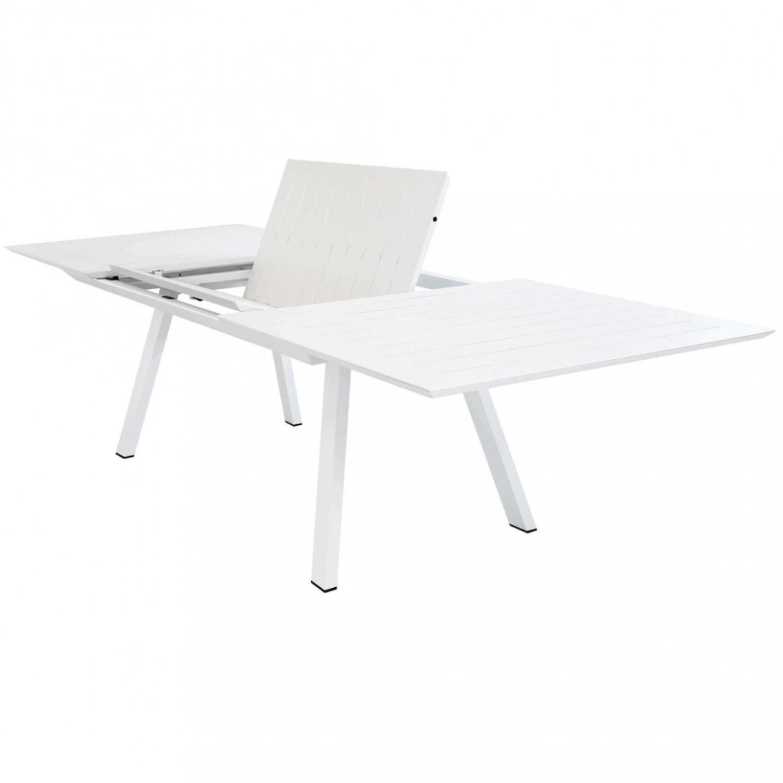 Tavolo allungabile 200/300 design moderno in alluminio bianco da esterno o interno - Zante
