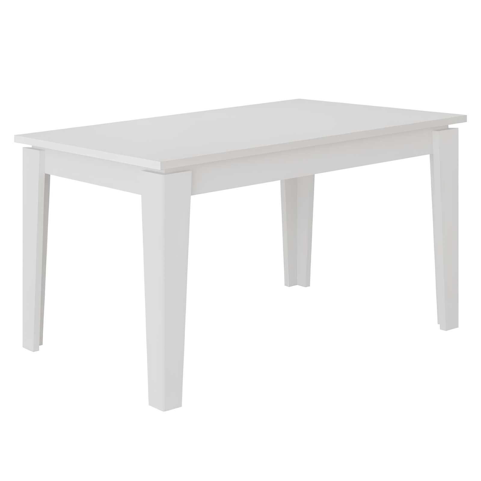 Tavolo allungabile 140/180 cm bianco in legno con gambe in folding e bordi in abs - Scala