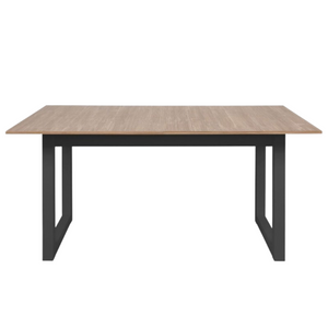 Tavolo allungabile "Austin" Top in truciolare rovere e gambe in MDF antracite 160 / 200 cm