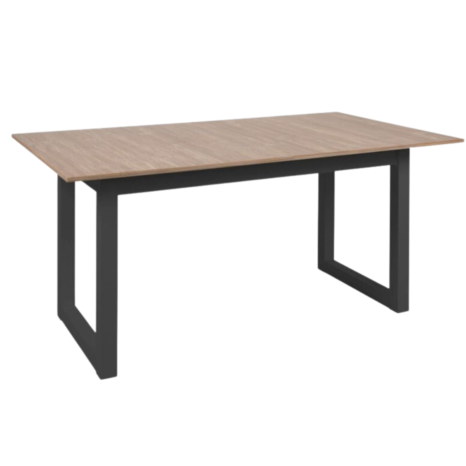 Tavolo allungabile "Austin" Top in truciolare rovere e gambe in MDF antracite 160 / 200 cm
