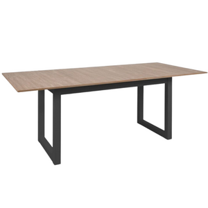 Tavolo allungabile "Austin" Top in truciolare rovere e gambe in MDF antracite 160 / 200 cm