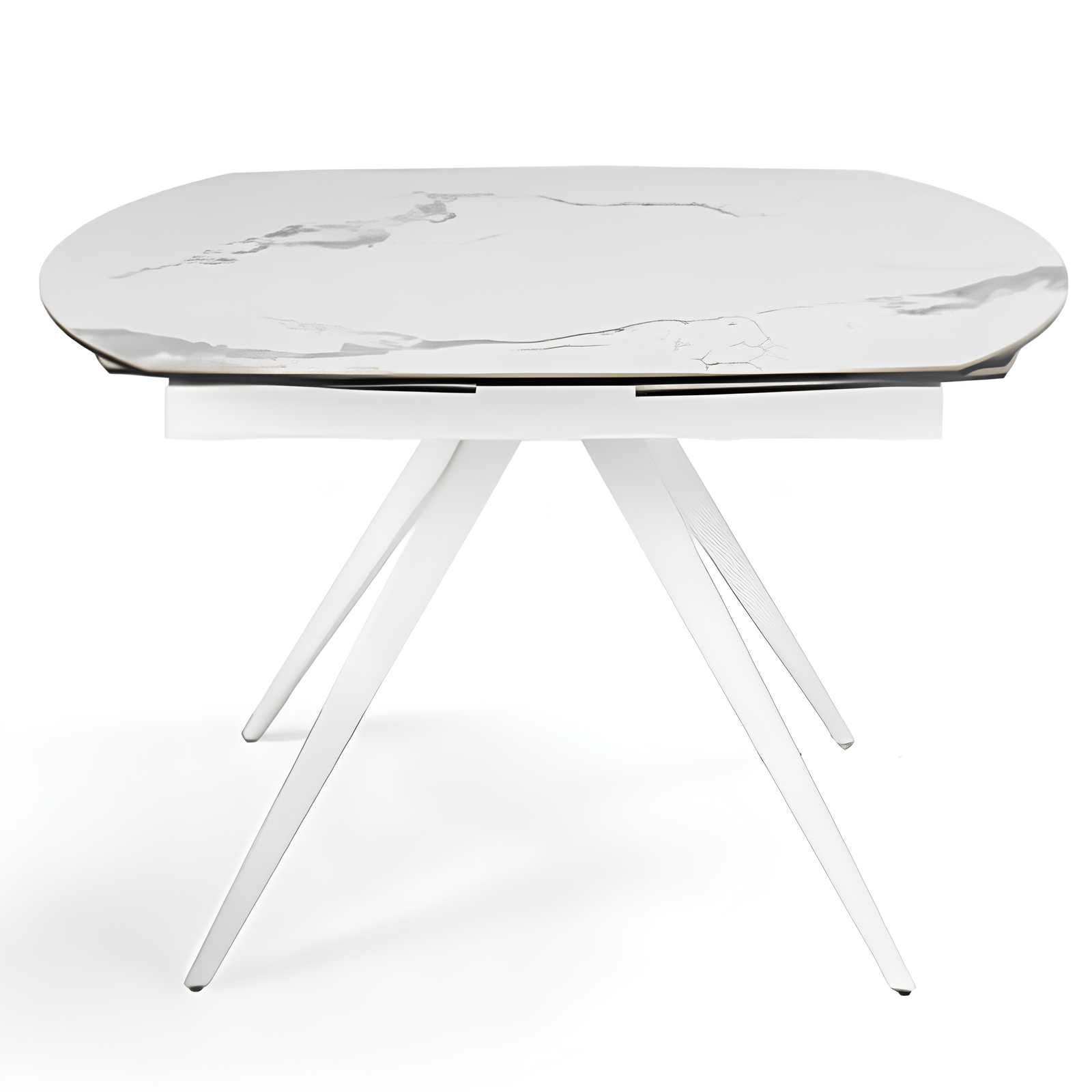 Tavolo allungabile a rotazione 120/180x76 h con top in grès base in metallo - Nova