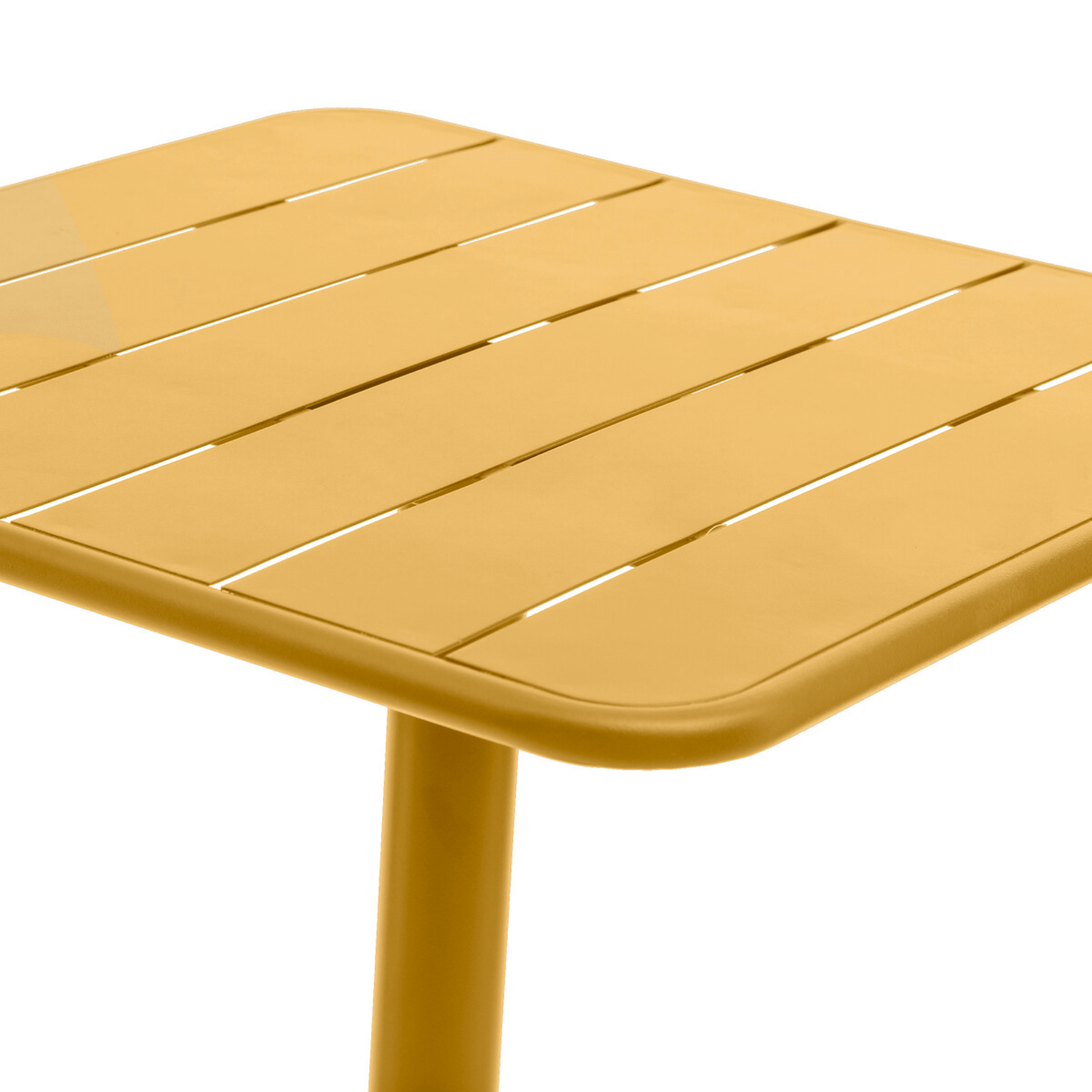 Tavolo da giardino in acciaio trattato quadrato design moderno