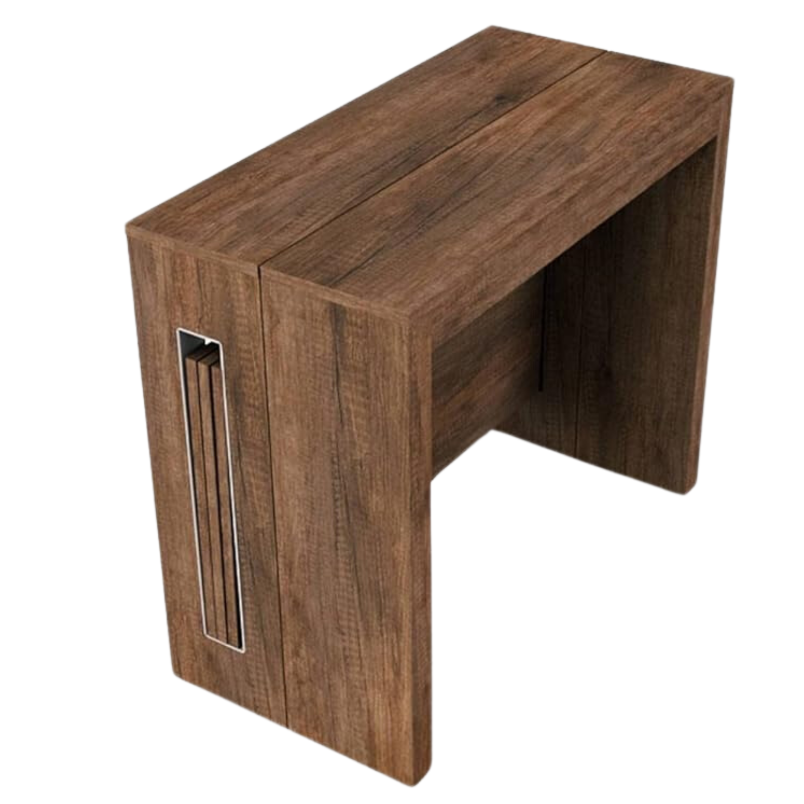 Tavolo consolle 44/186 cm in legno color rovere guide in alluminio - Extè