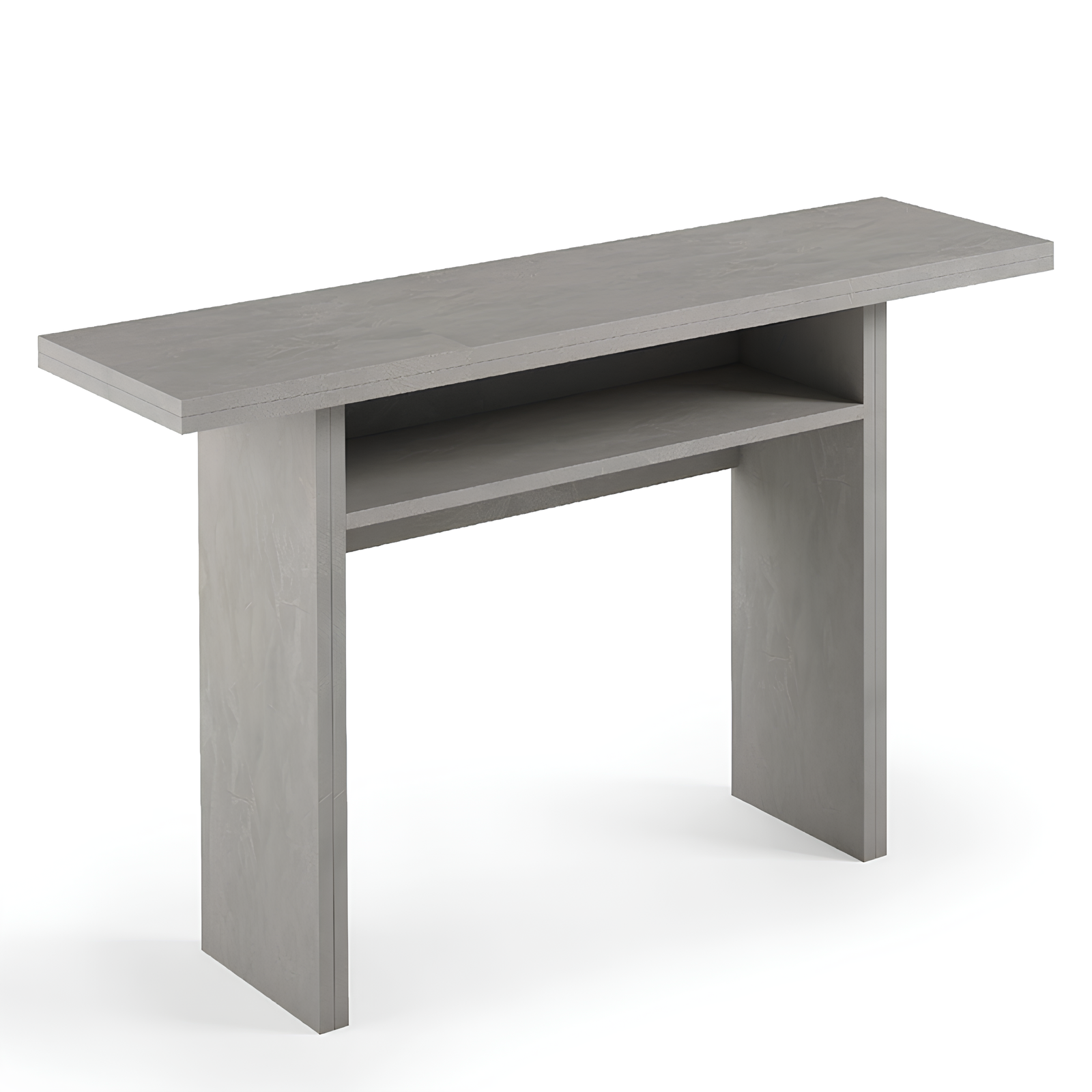 Tavolo consolle salvaspazio a ribalta design moderno in legno cemento - Oplà