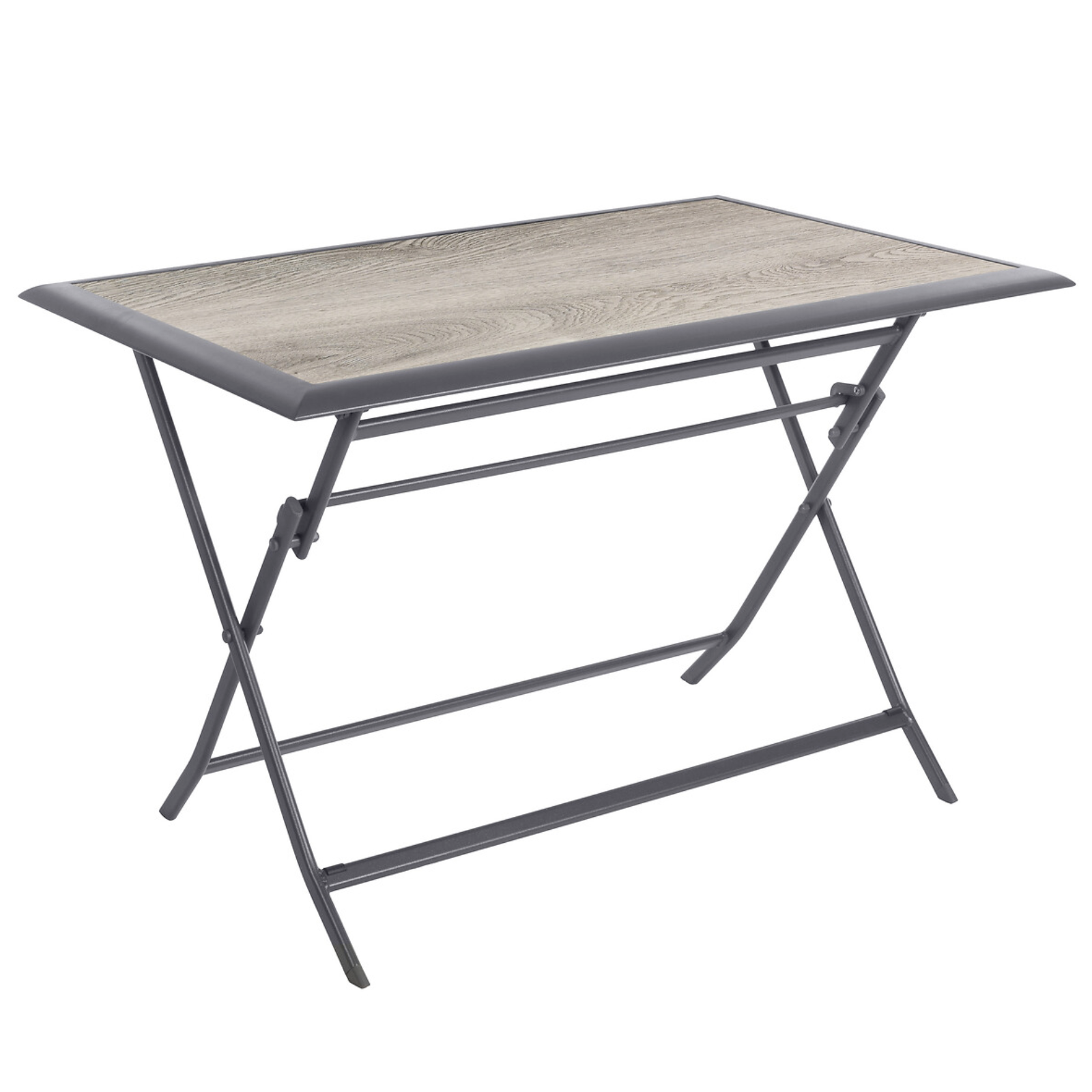 Tavolo pieghevole "Amalfi" rettangolare da giardino,esterno o interno con struttura in alluminio e piano in resina