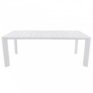 Tavolo rettangolare 200x100 in alluminio bianco da interno o esterno - Connec