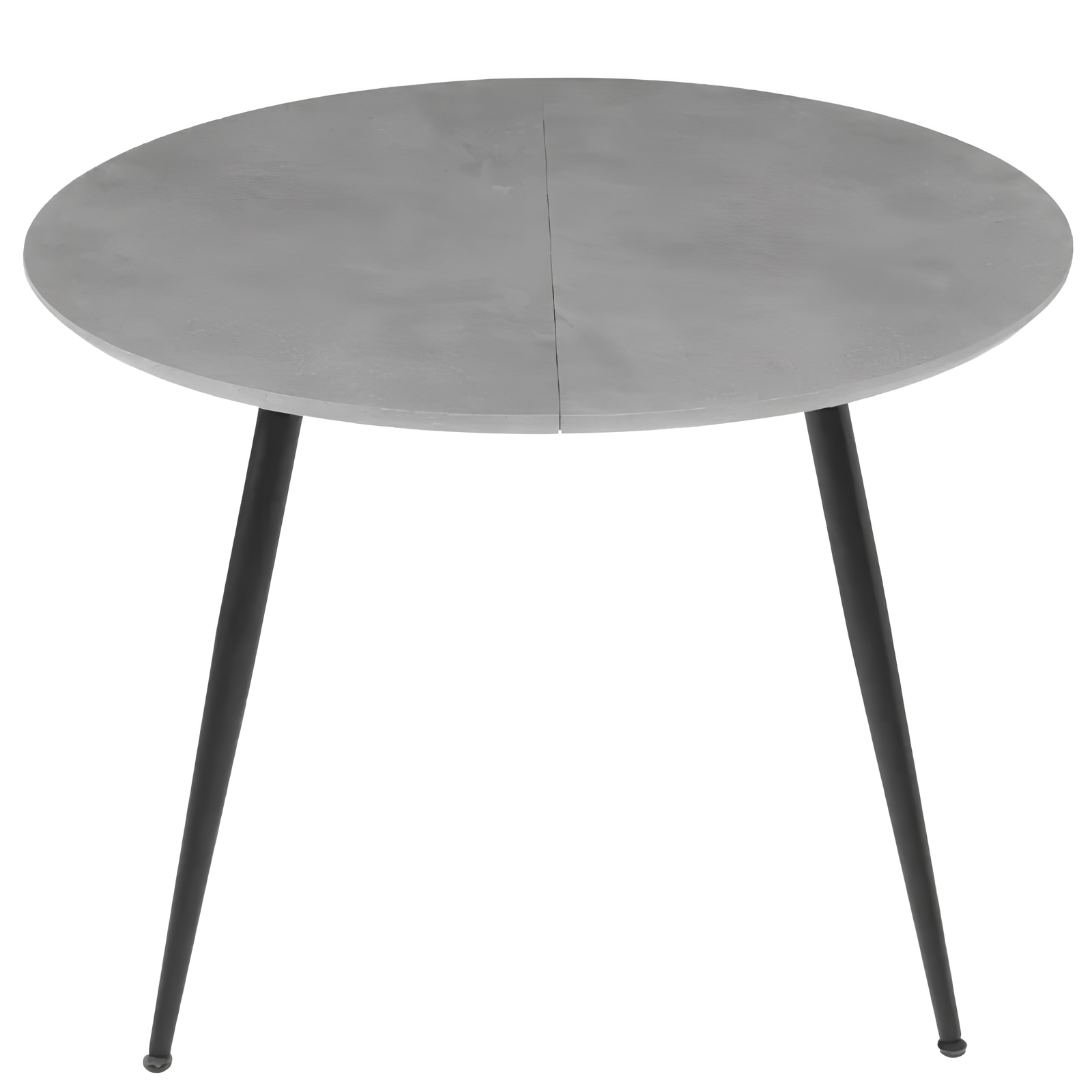 Tavolo da pranzo allungabile rotondo piano in mdf e gambe in metallo - Zen