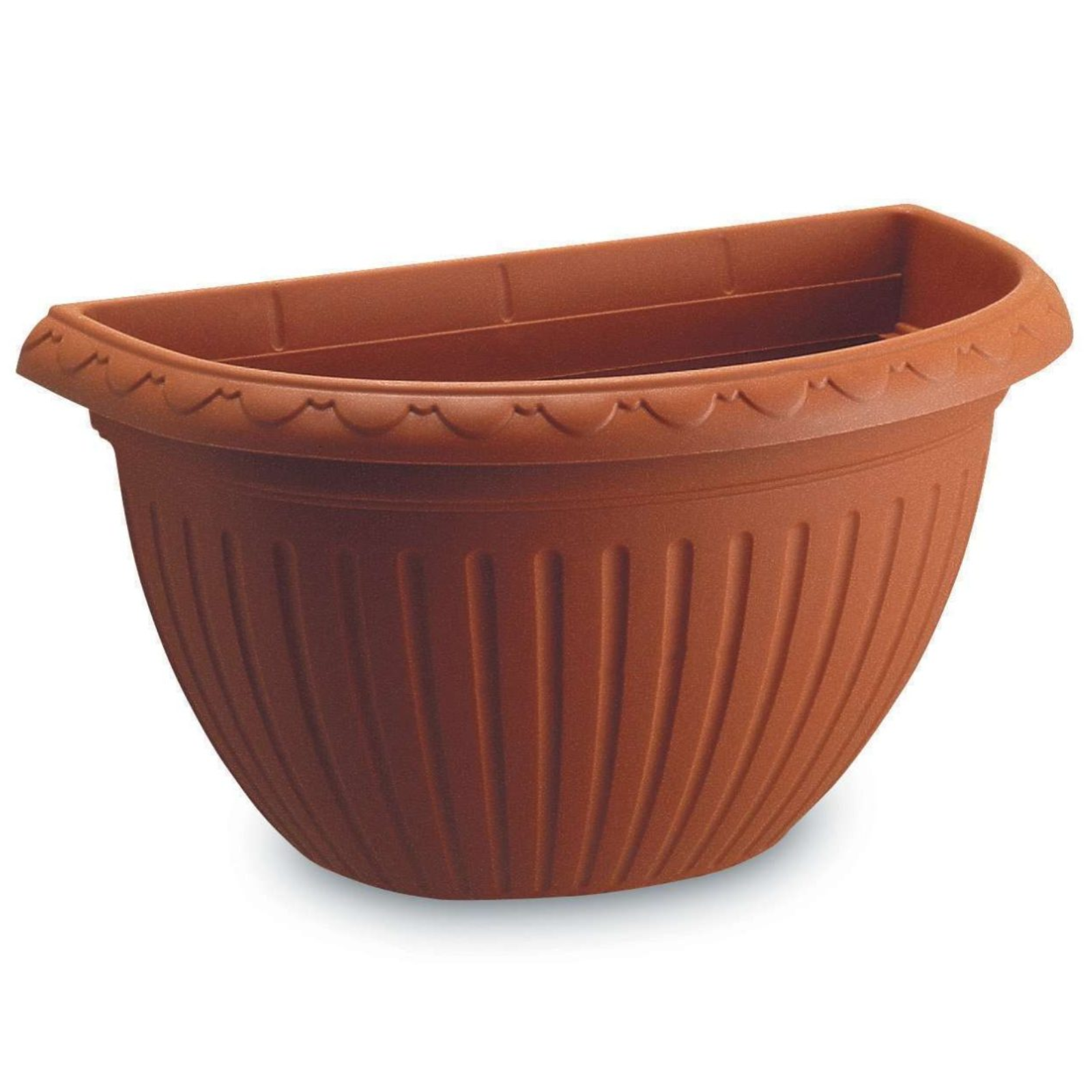 Vaso in plastica a muro color terracotta da esterno - Argo
