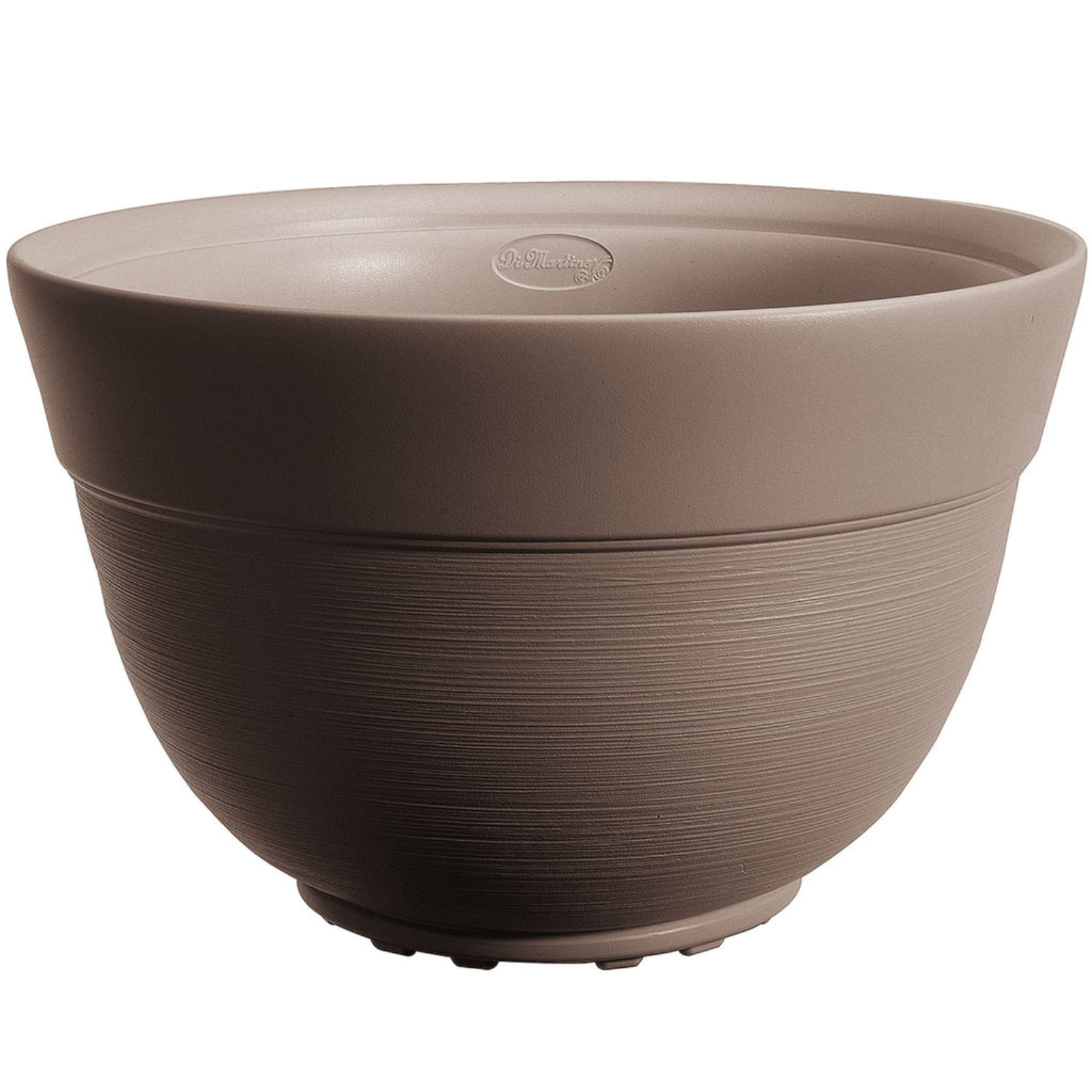 Vaso tondo in resina da esterno "Dora" con riserva d'acqua per fiori o piante