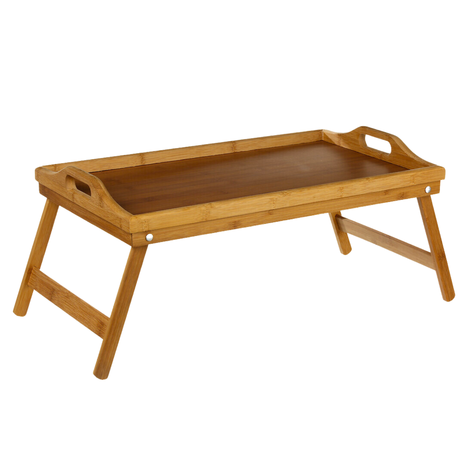 Vassoio da letto portacolazione in legno bamboo con piedini 50x30 - Nami