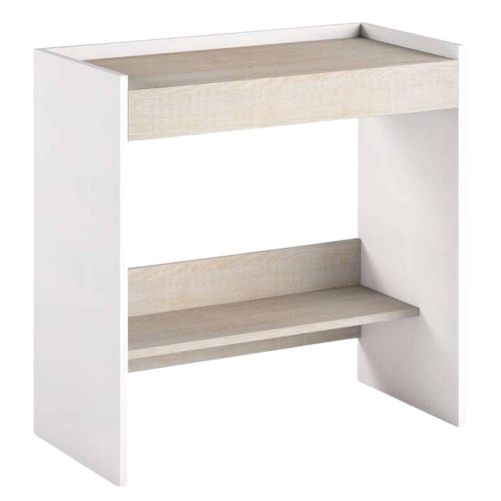 Scrivania in legno con cassetto scorrevole e ripiano rovere e bianco - Desk