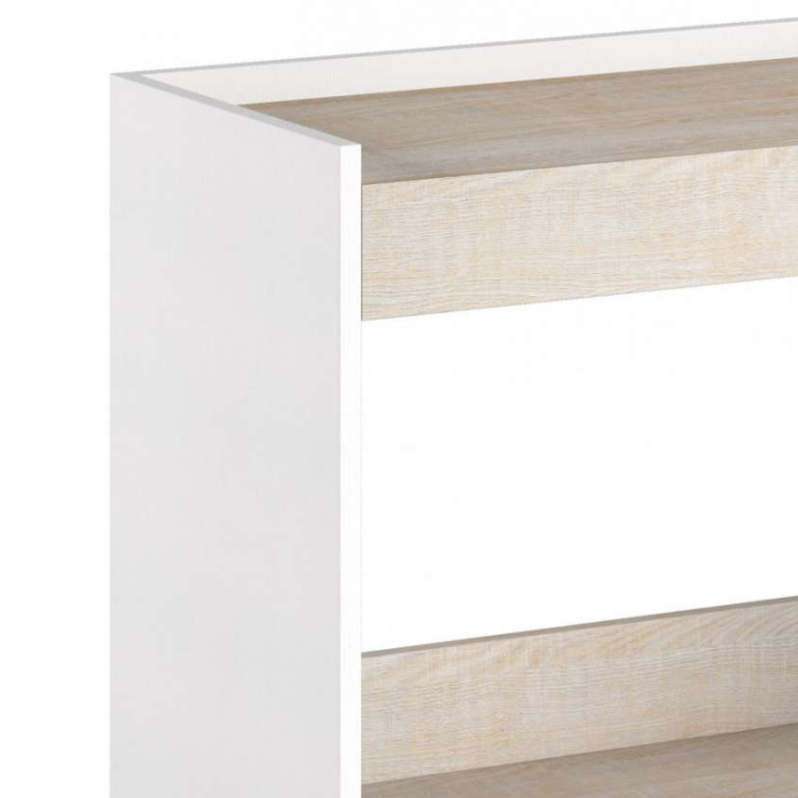 Scrivania in legno con cassetto scorrevole e ripiano rovere e bianco - Desk