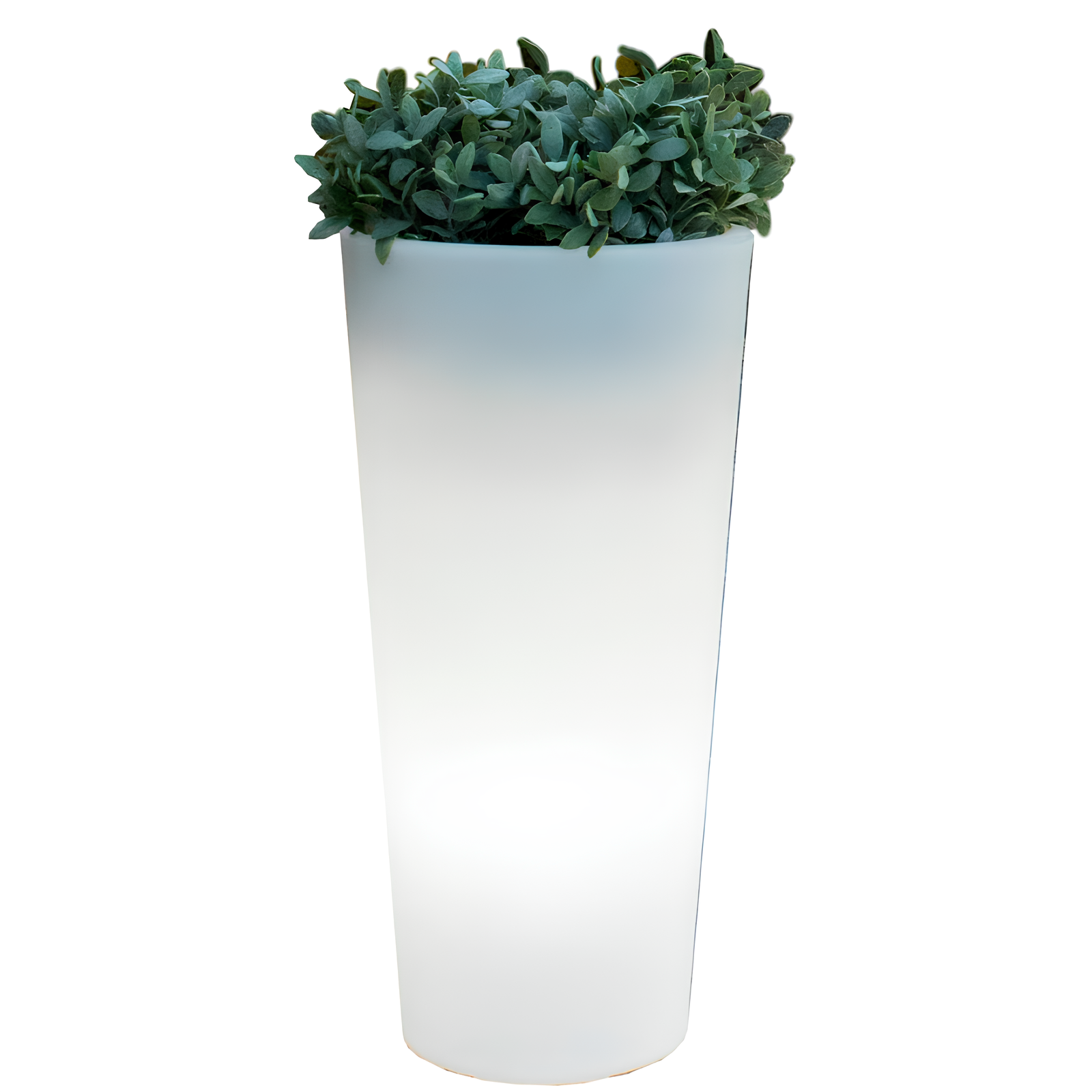 Vaso luminoso rotondo da interno o esterno in resina luce RGB con telecomando 29x60 - Ficus
