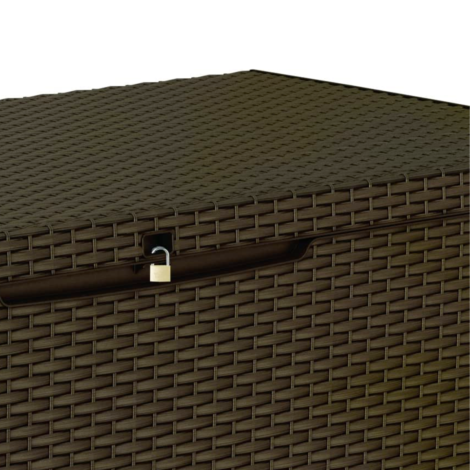 Baule contenitore portaoggetti "Capri" con finitura rattan per esterno o interno "Made in Italy"