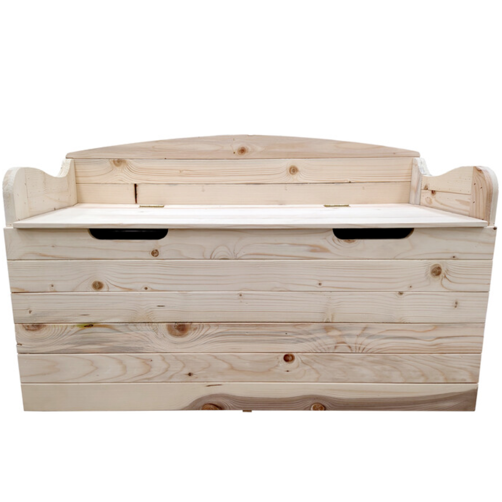 Cassapanca in legno contenitore "Naomi" salvaspazio con schienale per interno o esterno