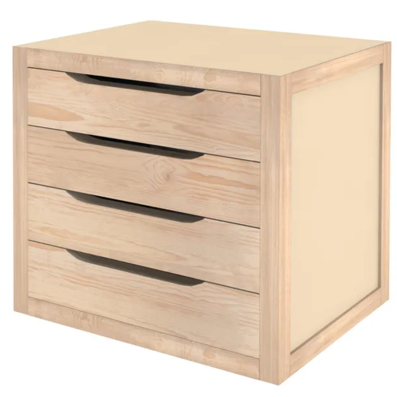 Cassettiera in legno "Pino" portaoggetti per cucina casa o ufficio