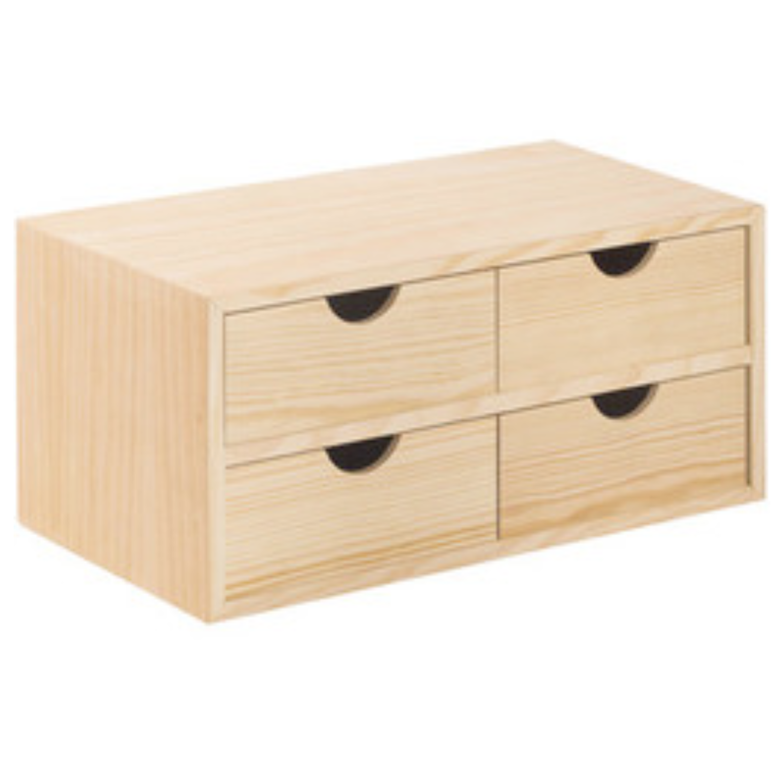 Cassettiera portaoggetti mini "Pino" in legno per cucina casa o ufficio