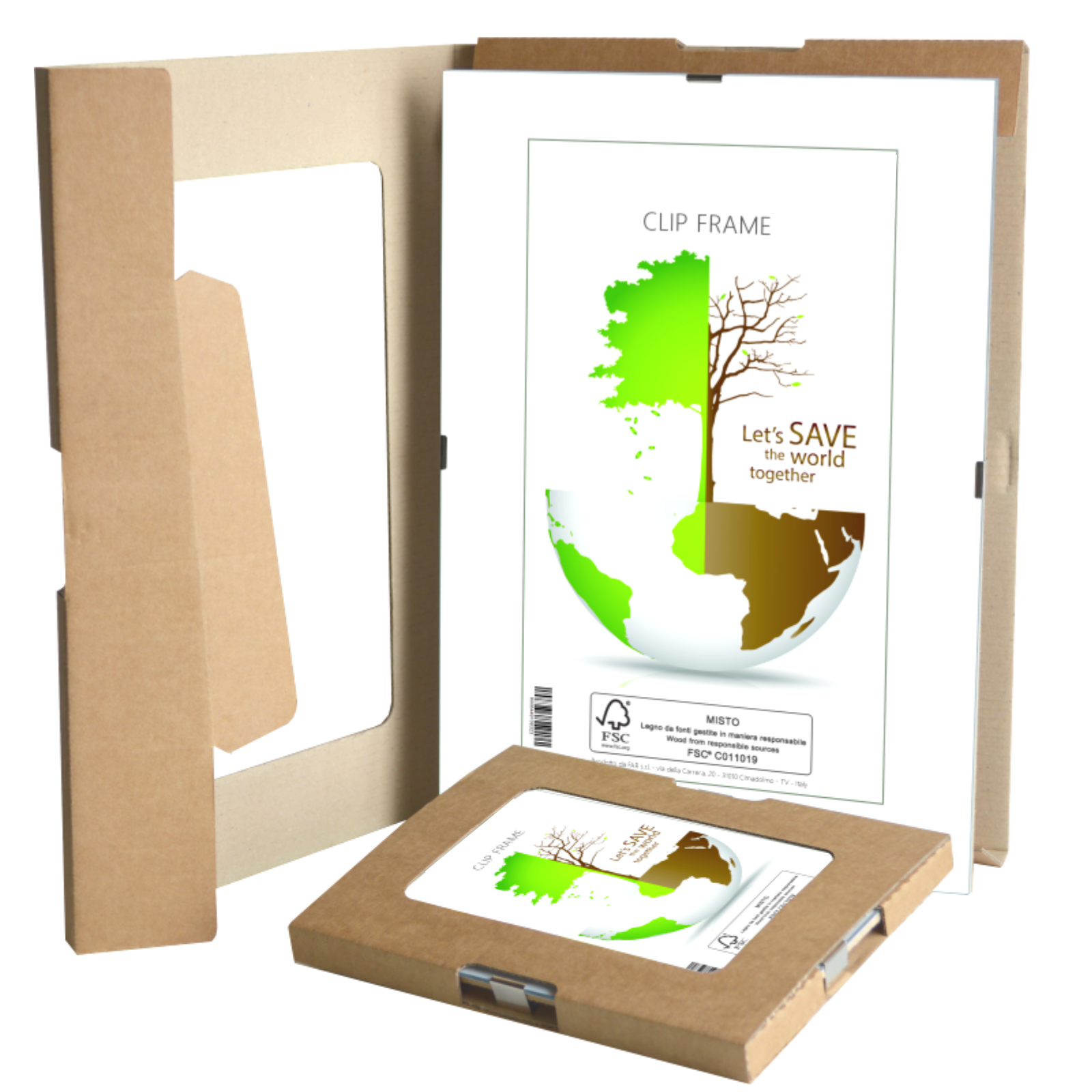 Cornice 25x35 Cm - Con Lastra In Crilex E Supporto Cartone, Per Poster E Stampe, Con Ganci - Foto 4