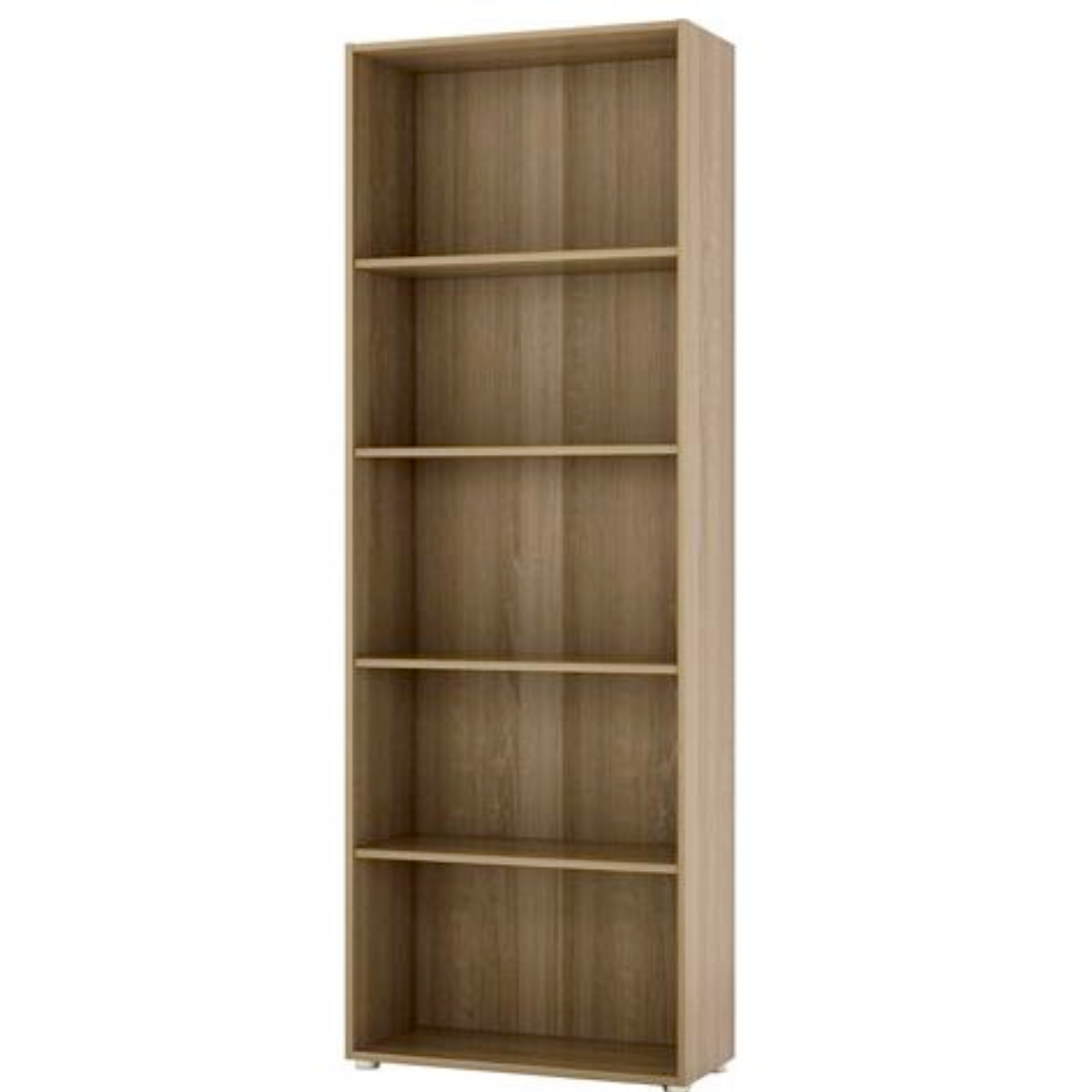 Libreria in legno "Olmi Pro" alta rovere con 5 ripiani per ufficio o cameretta