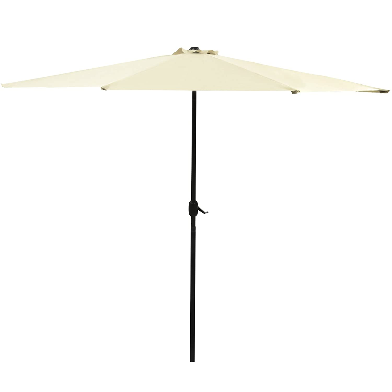 Ombrellone a parete mezzaluna "Omar" antivento con struttura in alluminio e copetura in poliestere 180gr/mq beige