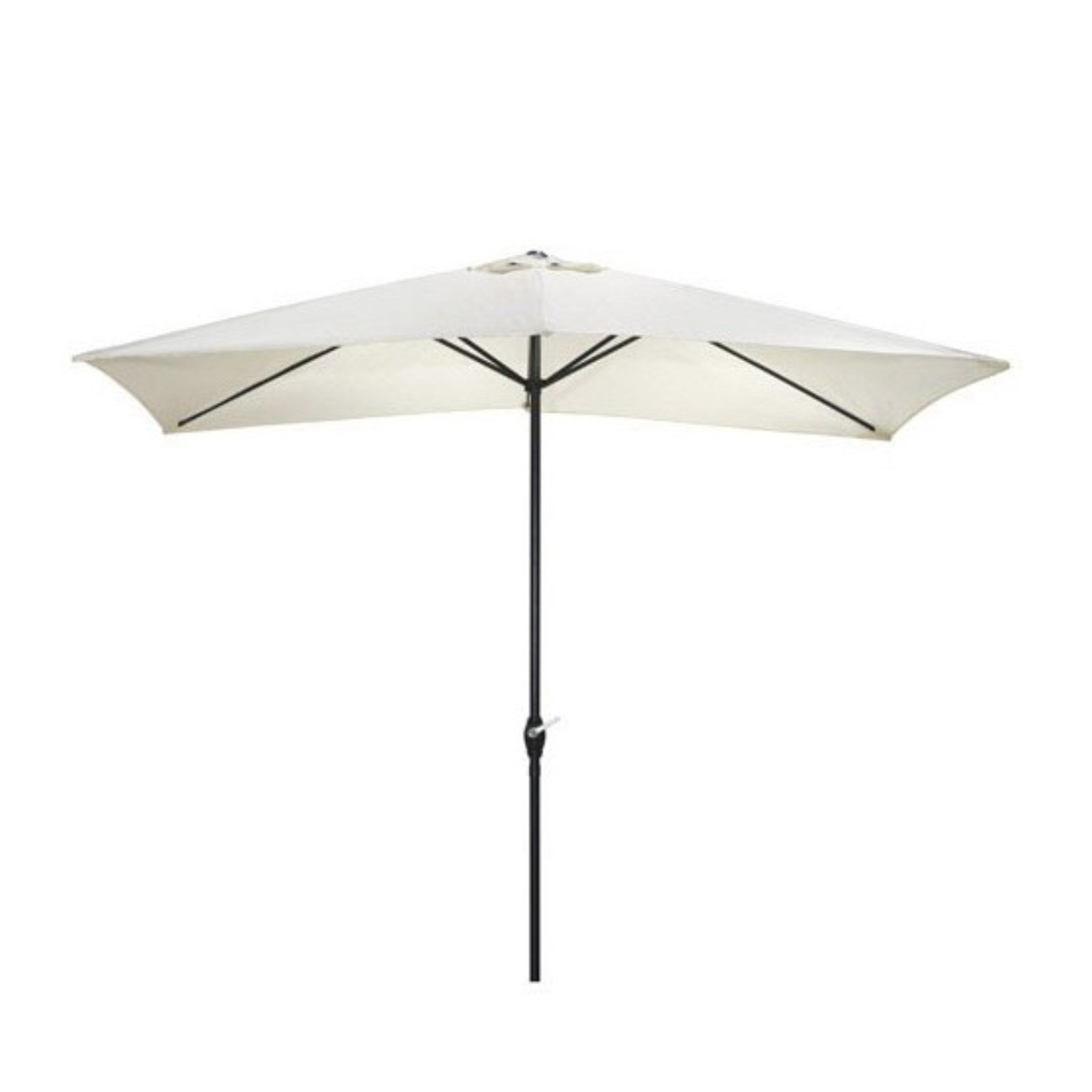 Ombrellone da giardino "Nelson" rettangolare a palo centrale con struttura in alluminio e copertura in poliestere bianco 180gr/mq