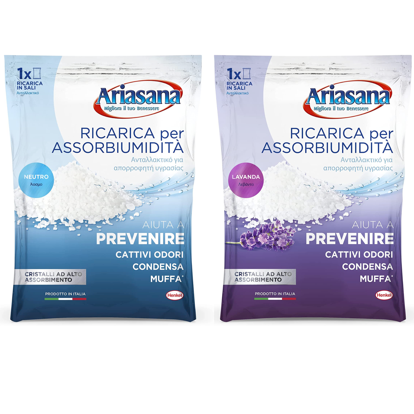 Ricarica deumidificatore a cristalli attivi sali assorbiumidità da 450 Gr