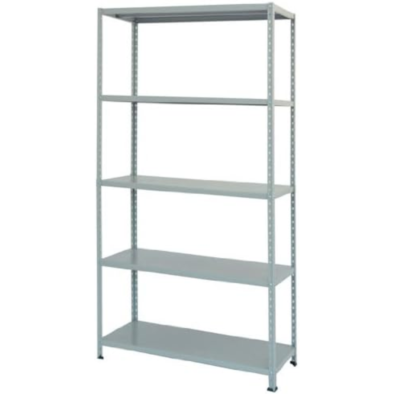 Scaffale in metallo zincato "Looti" con 5 ripiani salvaspazio per garage o dispensa "Made in Italy"