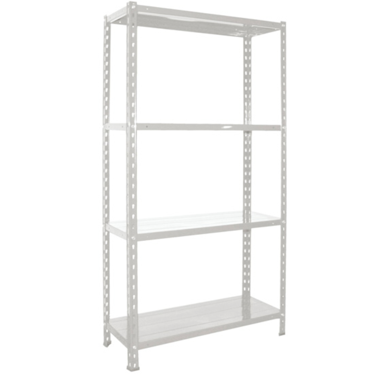 Scaffale in metallo "Mini kit" salvaspazio con 4 ripiani dotato di bulloni e piedini