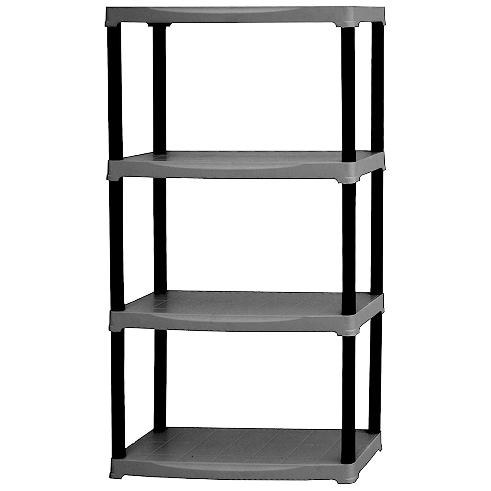 Scaffale in resina "Mormo" con 4 ripiani salvaspazio multiuso da esterno o interno 70x30x133