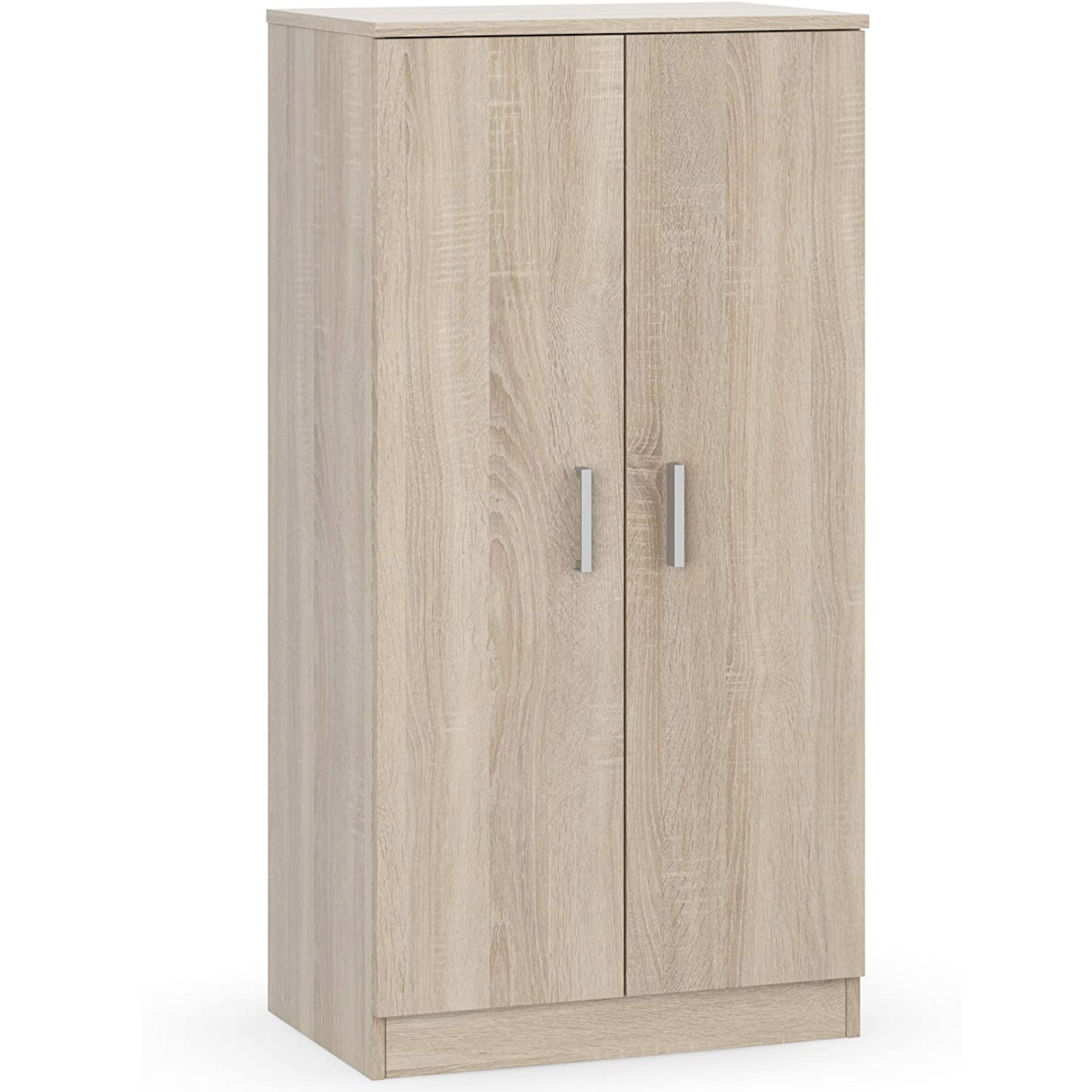 Scarpiera in legno con 2 ante e 6 ripiani regolabili rovere design moderno da interno