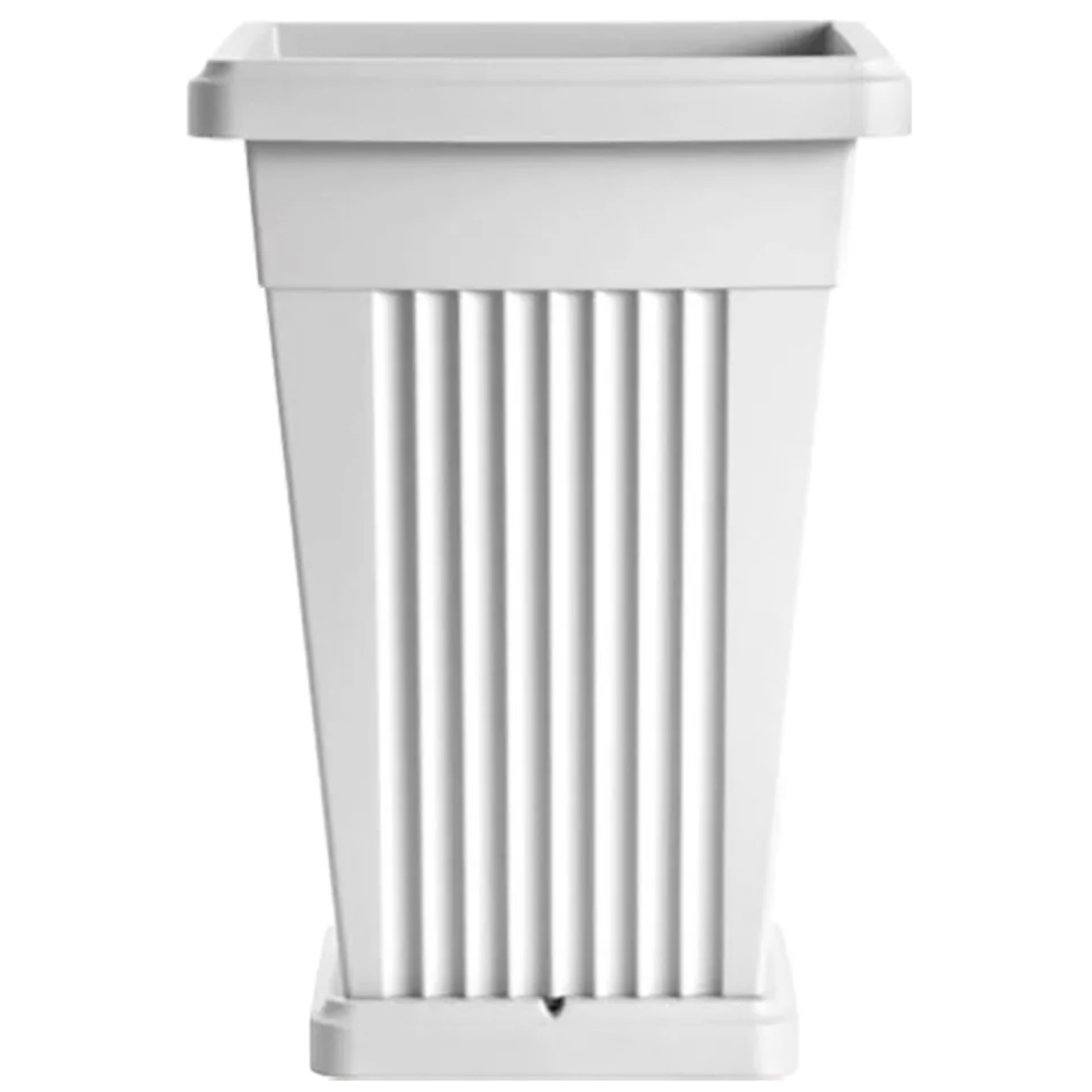 Vaso in polipropilene "Piramide" con sottovaso design moderno per giardino piante o fiori