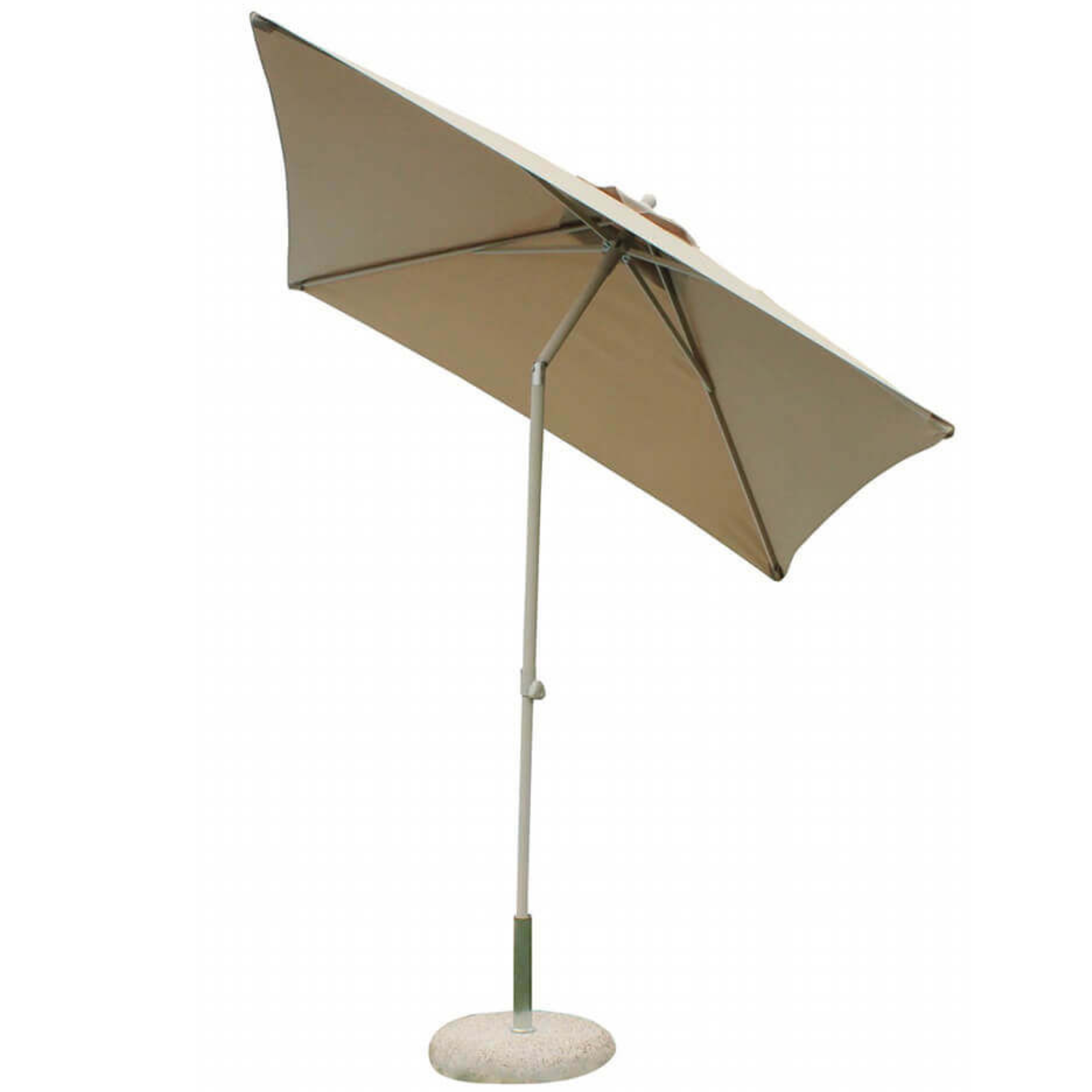 Ombrellone da esterno 2x2 telo in poliestere palo in alluminio tortora - Nice