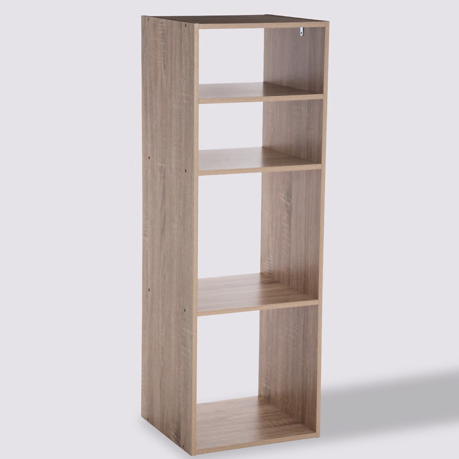 Libreria salvaspazio 4 scomparti effetto rovere naturale in legno - Modul