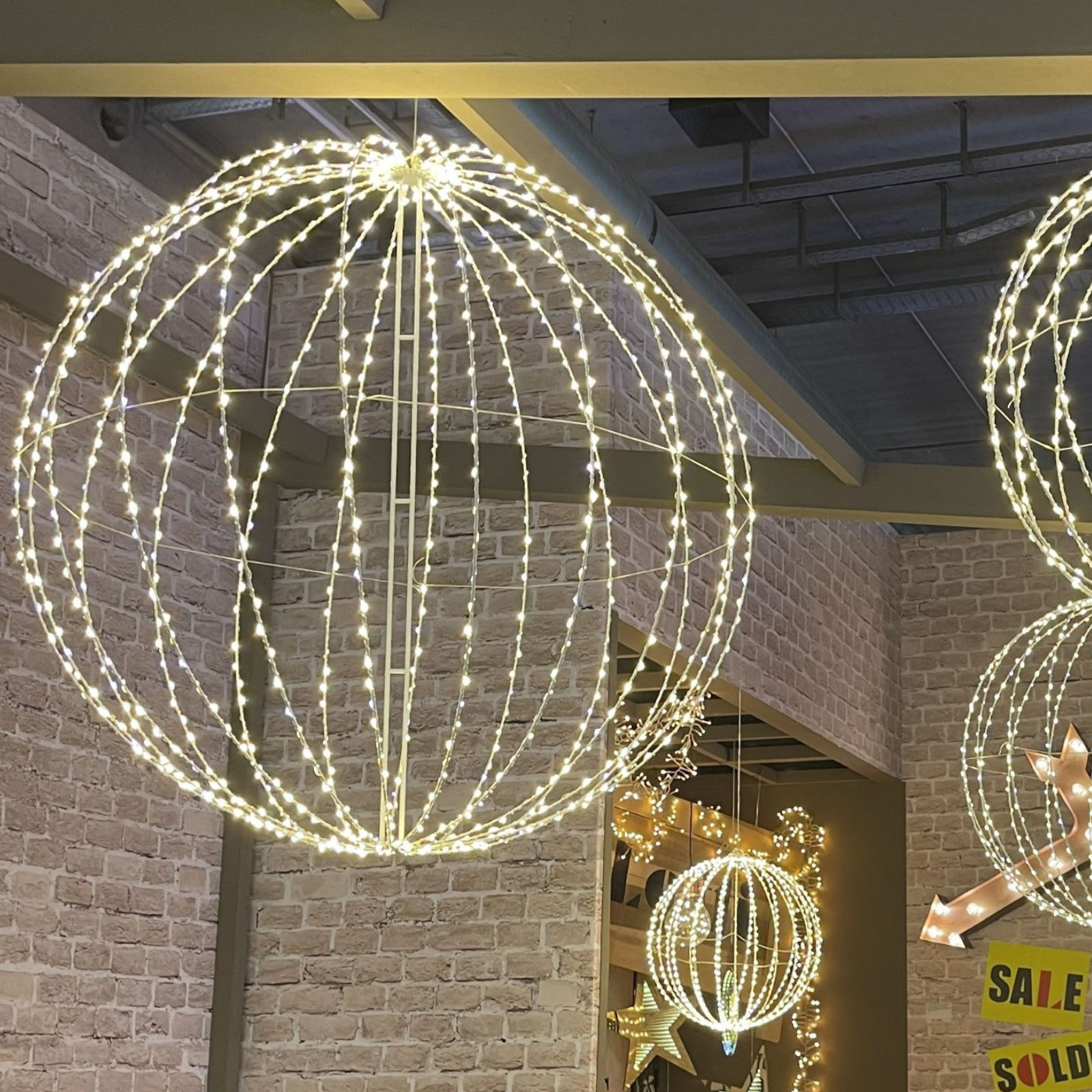 Sfera luminosa 520 microled bianco caldo ø54cm decorazione natalizia per uso interno o esterno