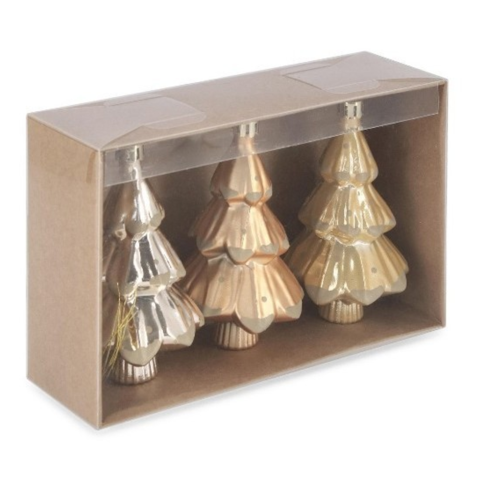 Set 3 Pz Pendagli per albero di natale colorazione assortita